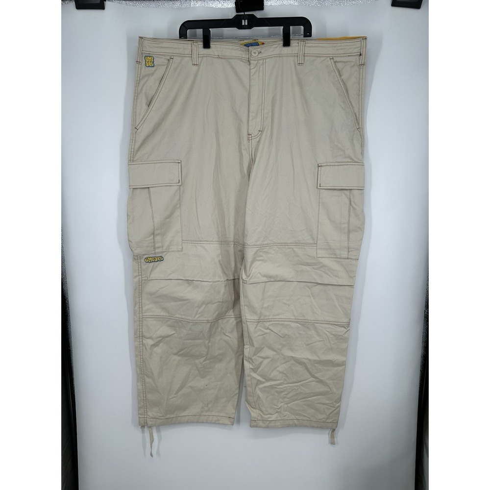 Empyre Baggy Chino Cargo Pants Relax Khaki Tan Ultra Super Baggy Mens Size 46x30